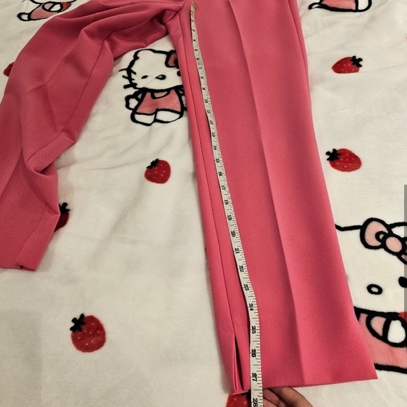 NWT Zara Pink Cropped High Waist Trouser XS - Picture 4 of 8